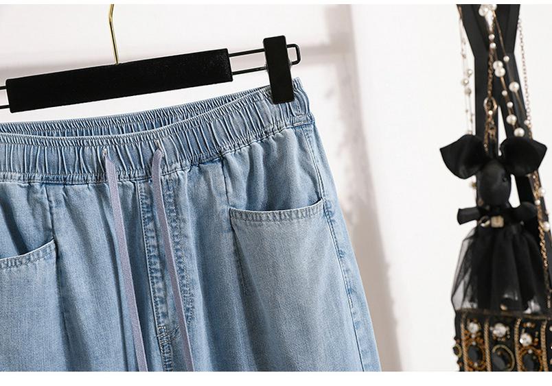 Women's High Waist Tencel Jeans - Spring/Summer Thin, Large Size, Slimming, Versatile Straight Leg, Loose Fit Pants