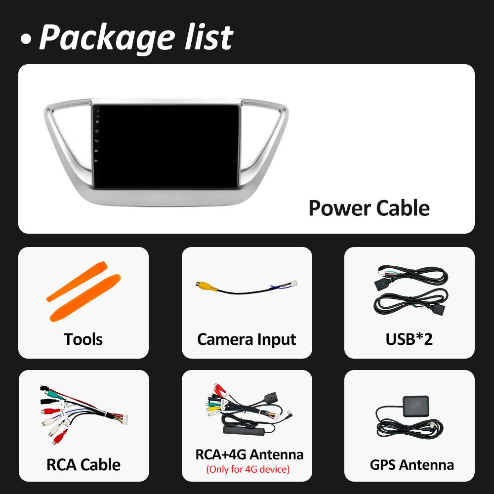 For Hyundai Solaris 2 Verna Accent 2017 2018 2019 2020 DSP Stereo Autoradio 9 inch Wireless Carplay Cooling fan WIFI Accessories