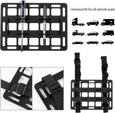 Tactical MOLLE Panel Rigid Car Headrest Shooting Gun Rifle Rack Bracket Storage