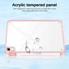 For iPad (2025) / 10.9 (2022) Case TPU + Acrylic Clear Back Ultra Thin Tablet Cover with Pen Slot