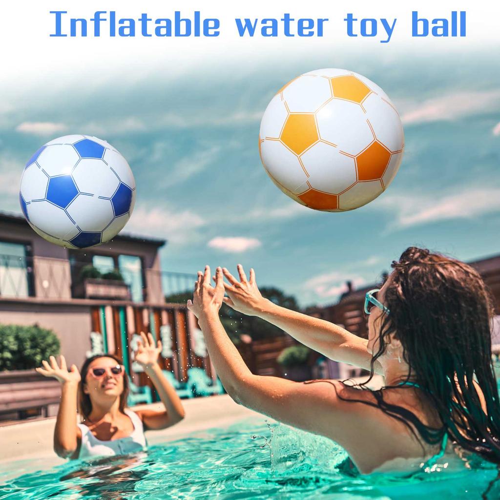 Inflatable Beach Ball Soccer Pattern Lightweight Portable Outdoor Pool Toy Suitable for Kids and Adults Summer Water Play