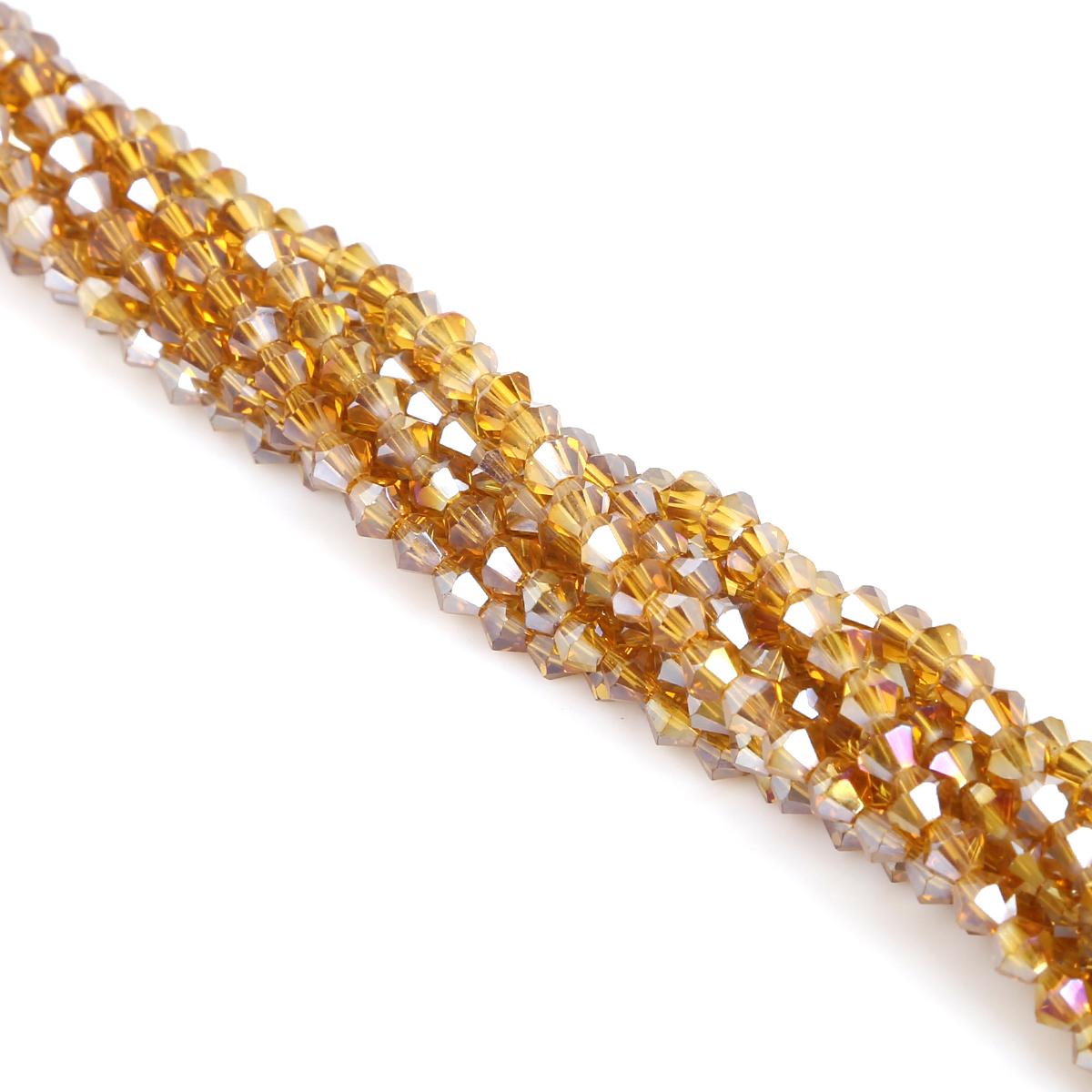 

Набор для бисероплетения. Хрустальная бусина 3mm 110pcs золотисто-берёзовый