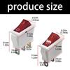 16A 250V Rocker Switches With Red Light Indicators LED Toggles Rocker Switches for Home Appliances And Fitness Equipment