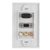 3 In 1 HDMI VGA RCA Ports Multimedia Panel Multi Level Protection Multimedia Wall Socket