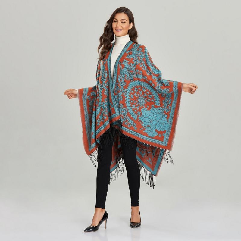 Women Vintage Ethnic Style Warm Scarf For Autumn Winter Travel