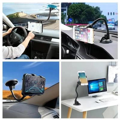 Universelle 360° drehbare Autotelefonhalterung - Windschutzscheiben-/Armaturenbrettbefestigung für GPS & Smartphones (Autozubehör)