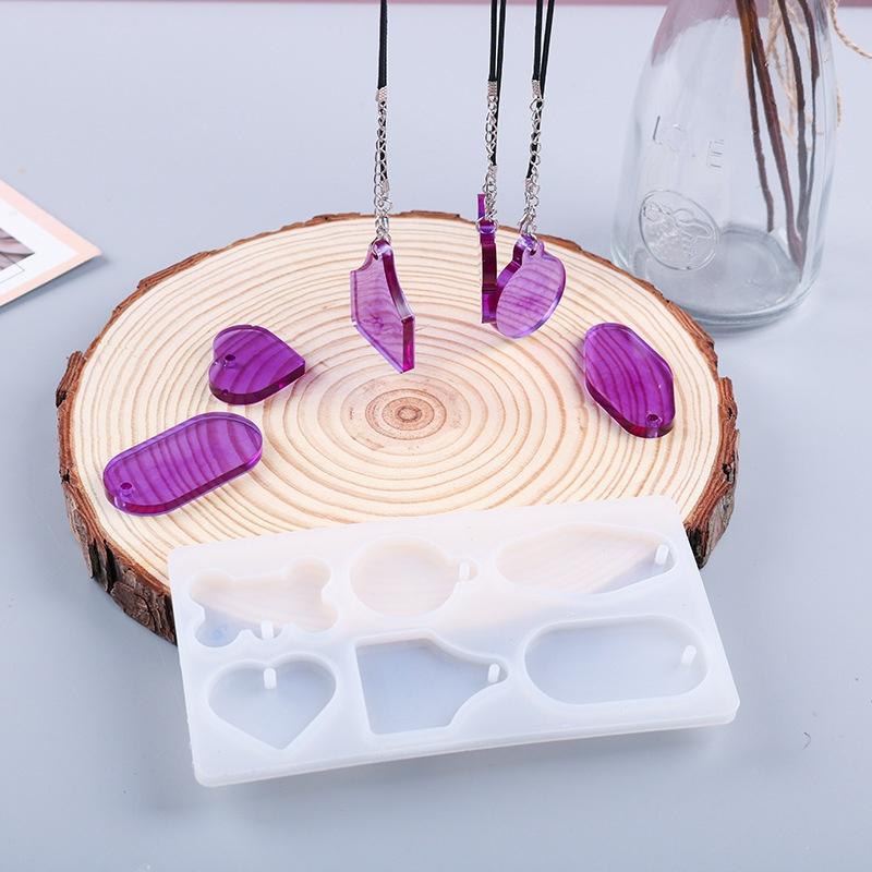 1 Stück Harz Handwerk Haustierbedarf Schmuckherstellung Werkzeug DIY Anhänger Silikonform Schlüsselanhänger Form Harzform Hundeknochen Anhänger Tags