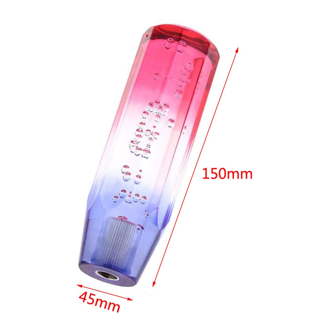 HANSWD Universal Crystal Shift Knob with Foam Insert, Octagonal, 5.9 Inches (150 Mm), Bubble