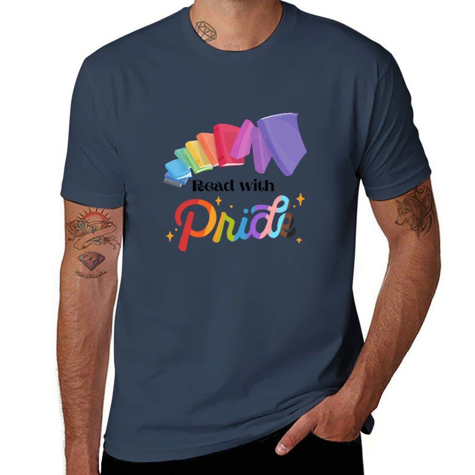 Read with Pride Library Pride TShirt Classic Basic Casual TShirt S