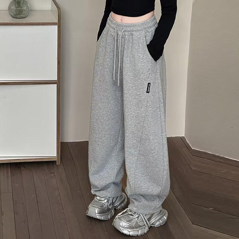 

Широкие спортивные штаны для девочек 2024: Универсальный и модный для весны и осени 150 cm серый