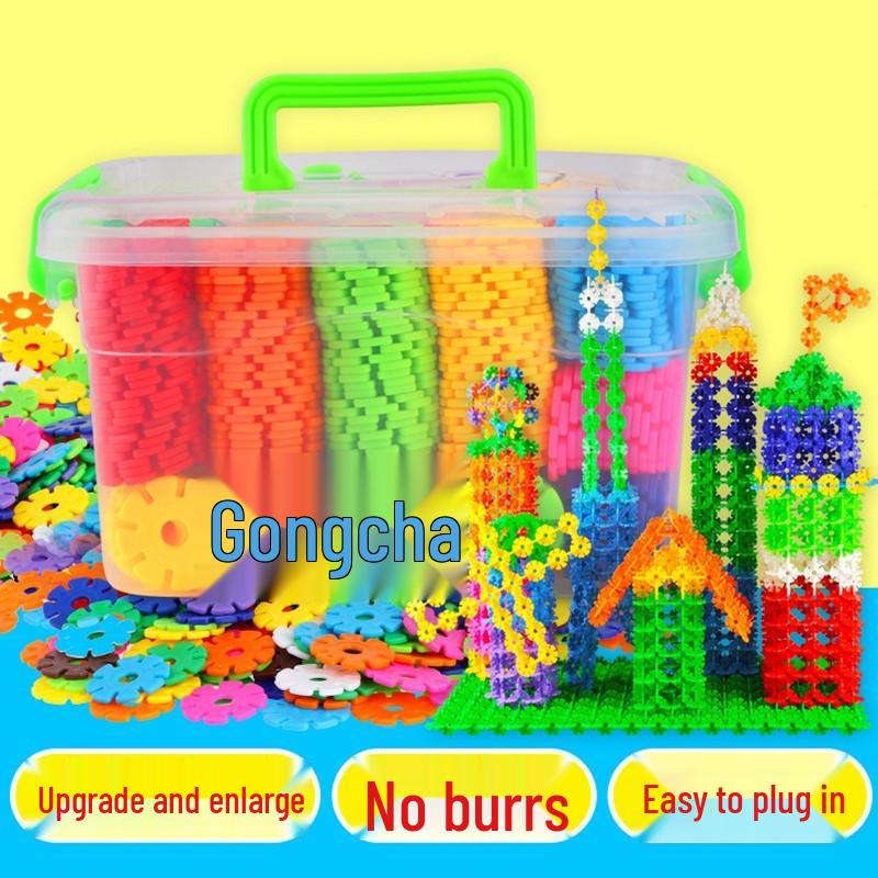 Educational Snowflake Interlocking Building Blocks for Children - Early Education Toys