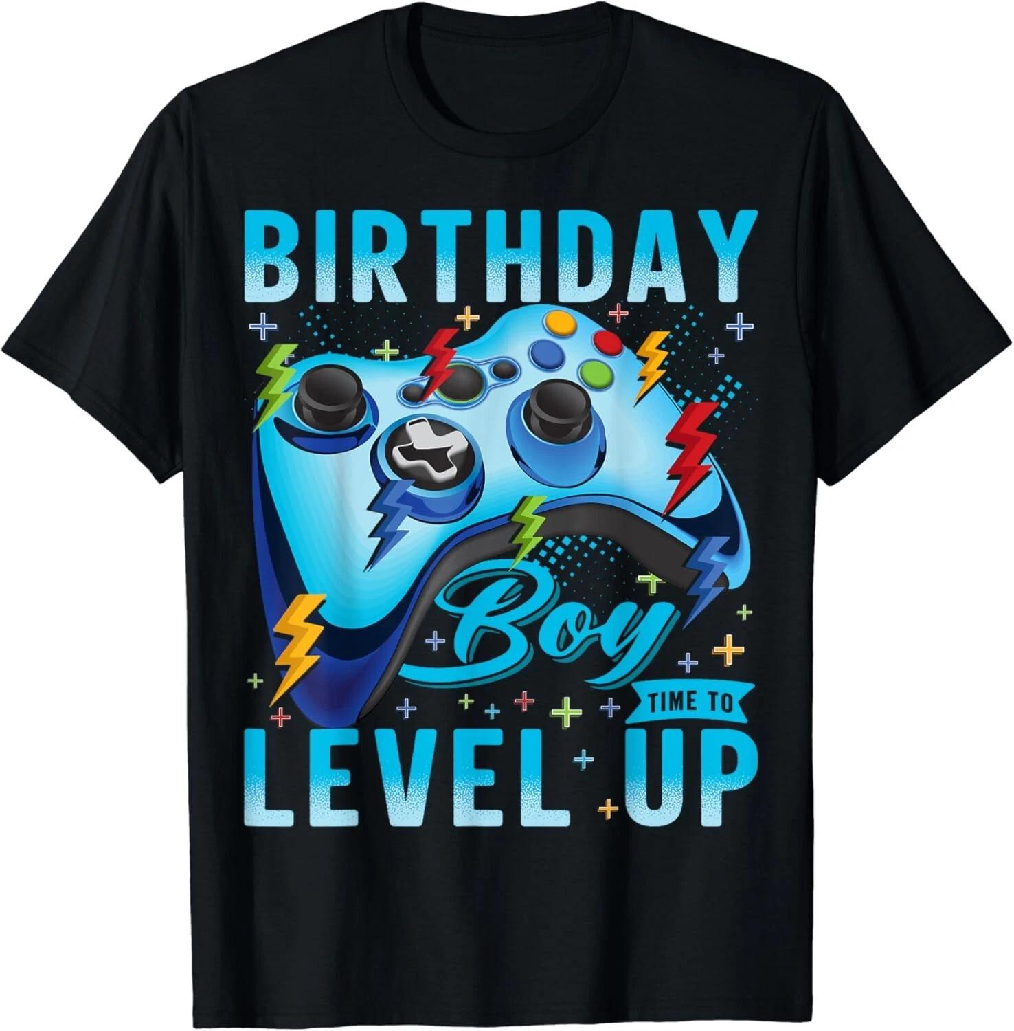 

Birthday Boy Time to Level Up Video Game Birthday Gamer Boys Gift Unisex T-Shirt M
