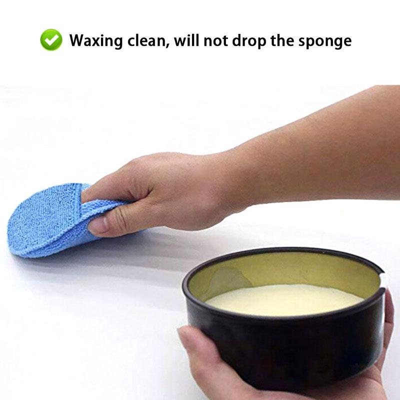 Microfiber Wax Applicator Pad 5" Ultra Soft With Finger Pocket Polish Car Wax