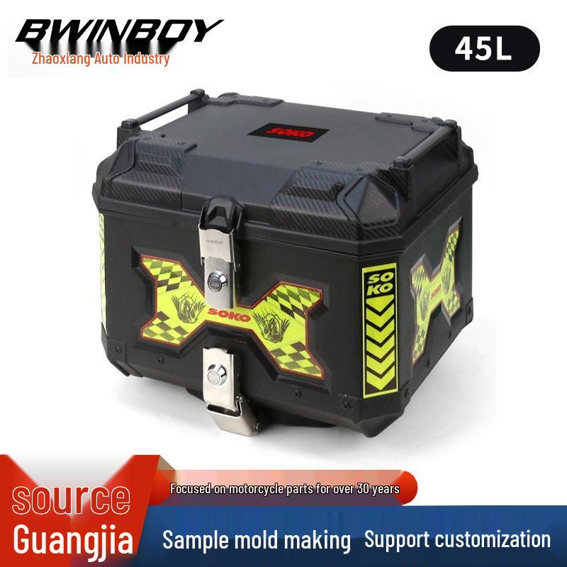 Universal Large-Capacity Quick-Release Tail Box for Cross-Country and Electric Motorcycles