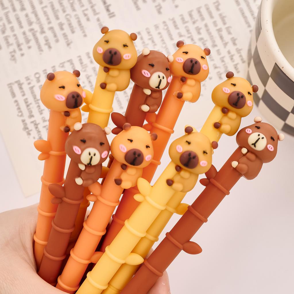 Cartoon Capybara Gel Pen Student Creative Capibala Learning Stationery Cute Office Signature Pen Kawaii School Supplies Gift