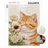 Orange Cat Pearl Painting Handmade DIY Pearl Art Painting Stickers Home Decoration Gifts