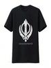 Camiseta Unisex Khanda Khalsa Panth Punjabi Negra Talla X Grande Lavado Vintage Elástica Unisex Ligeramente Hombre Gráfica