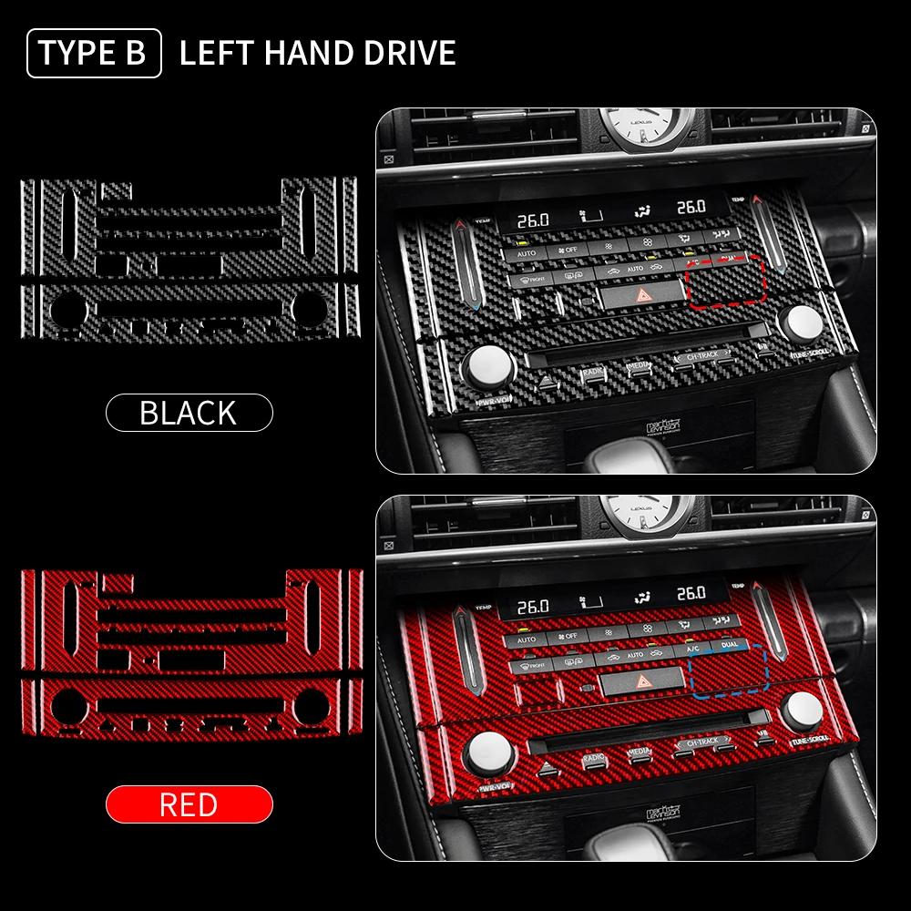 For Lexus RC300 RC350 RC200T 2015 2016 2017 2018 Real Soft Carbon Fiber Interior Trim LHD RHD Car Audio Center AC Sticker