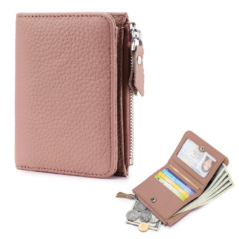 

New fashionable ultra-thin short wallet large capacity women s Japanese RFID wallet zipper change bag card bag