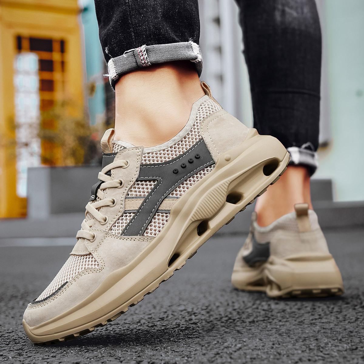 Летние дышащие спортивные кроссовки с сеткой для мужчин — фото 4