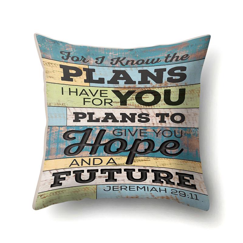 Polyester Pillowcase, Automotive Retro Wood Grain Printing Pillowcase, Waist Cushion Cover, English Cushion, Bedside Cushion Cover