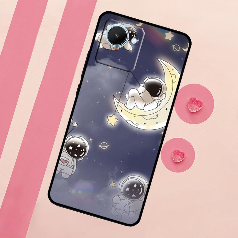 

Cute galaxy Astronaut For Realme C71 C55 C53 C67 C75 C61 C33 C63 C51 C65 10 11 12 13 14 15 Pro Plus GT7 Pro Case Realme C35