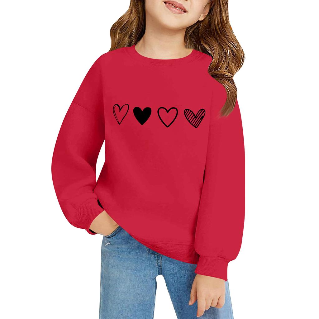 Kinder Langarm Lockerer Pullover Buchstabenaufdruck Rundhals Sweatshirt