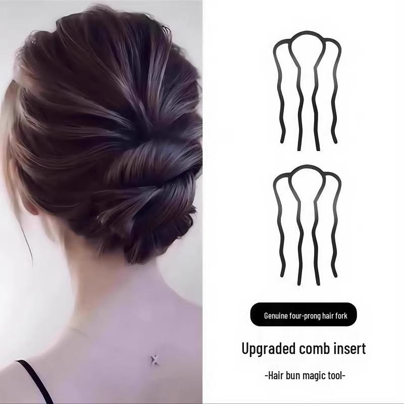 Lazy Bun U-Shaped Hair Comb for Women's Updo Styling