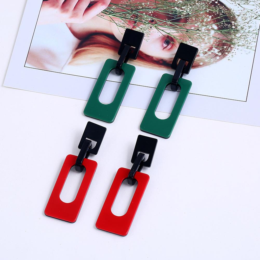 Women Fashion Unique Earring Chic Geometry Shape Long Earring