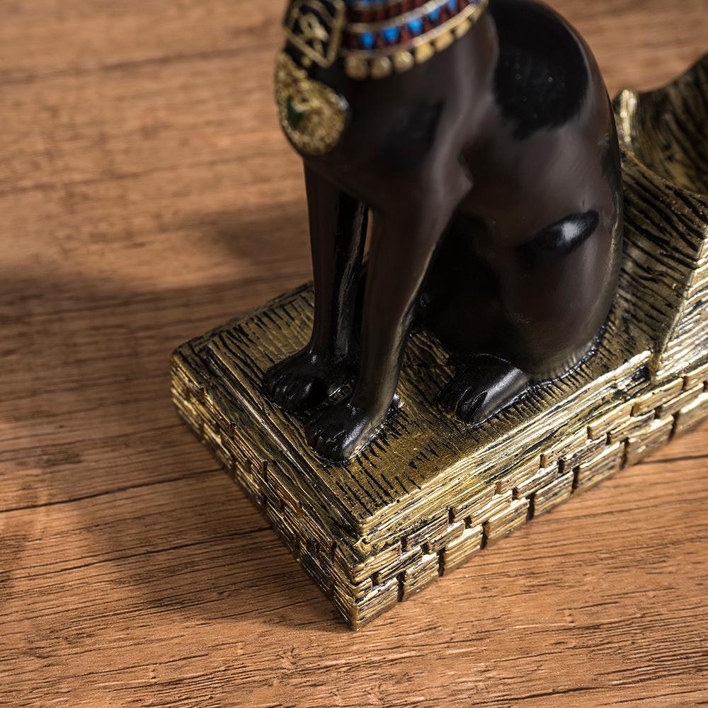 Egyptian Anubis & Bast Wine Rack Ornament - Elegant Home Decor