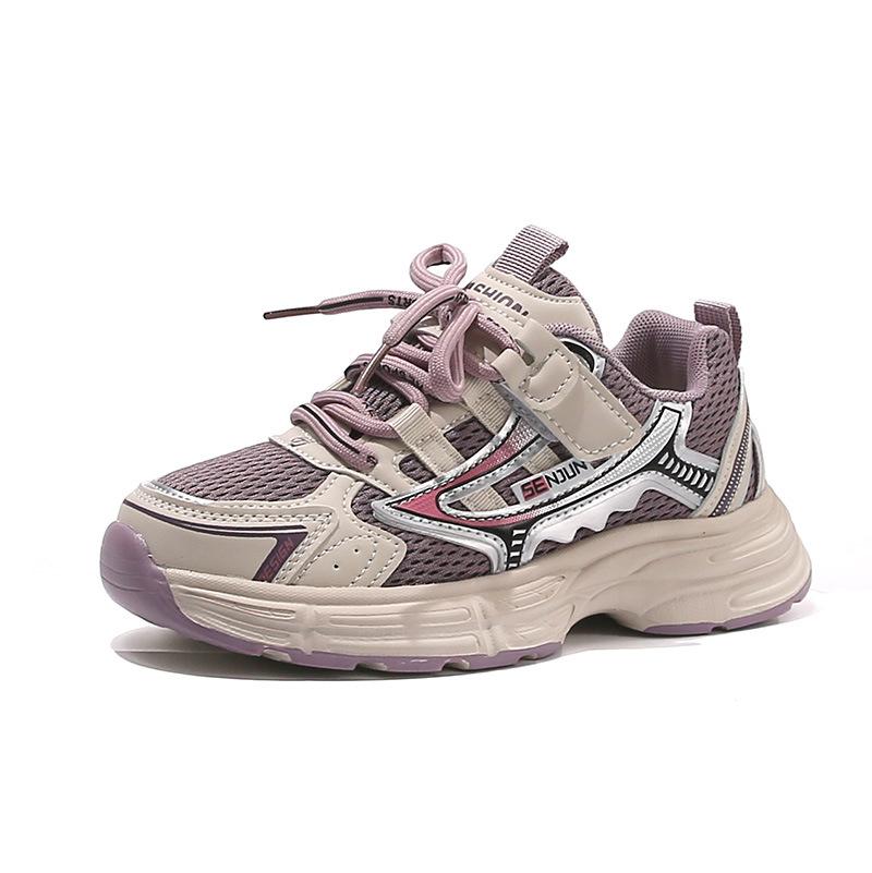 Girls casual sports shoes 2025 autumn new fashion boys dad shoes non-slip soft-soled breathable running shoes