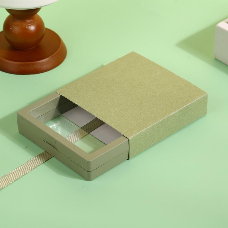 Necklace Ring Earing Bracelet StorageOrganizer Display Stand Solid Color Paper Gift Boxes Macaron Colored Packaging Gift Box PE Film Suspension Box