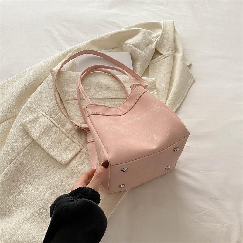 Summer Handbag Bag Women's New Fashion Niche Crossbody Bag Korean High Value Simple Bucket Bag Women