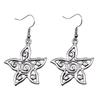 Circle Frame Flowers Dangle Earrings Romantic Floral Female Drop Jewelry