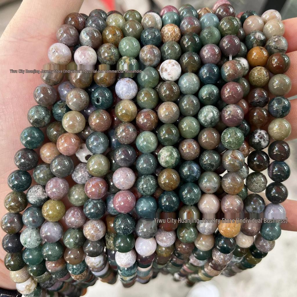 High-Quality Natural Indian Red Stone Round Beads for DIY Jewelry: Bracelets, Necklaces, Earrings