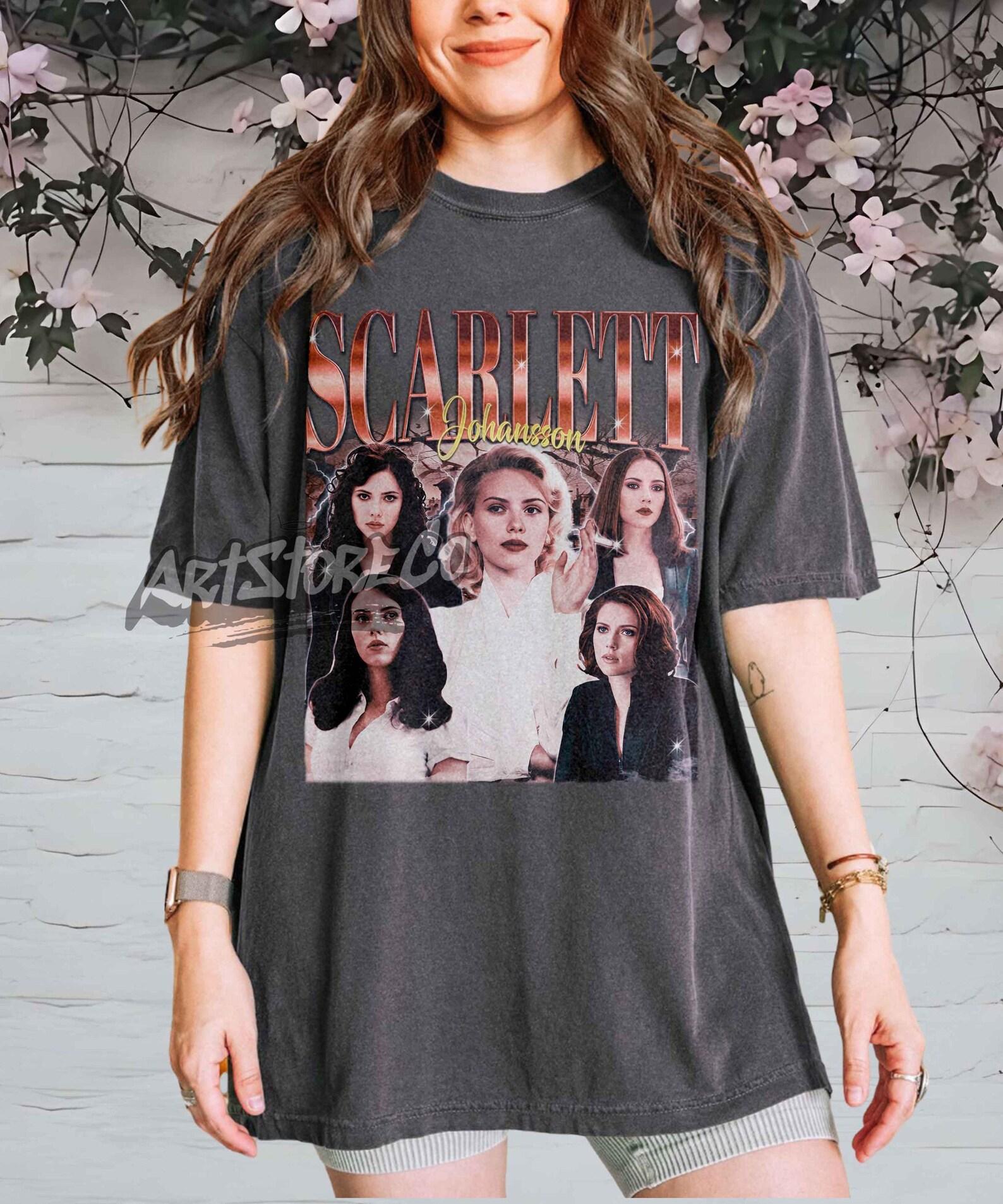Scarlett Johansson Collage Graphic Tee, Retro Movie Star Apparel 2XL