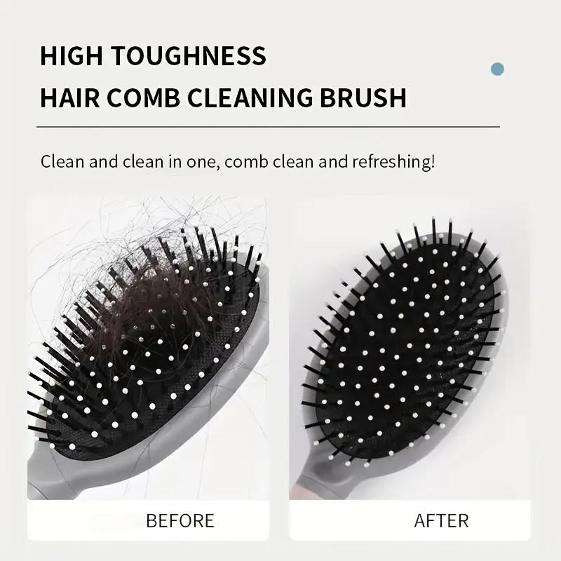 1 Pcs Hair Brush Cleaning Tool 2-In-1 Comb Cleaning Brush Comb Cleaner Brush Mini Hair Brush Remover for Removing Hair Dust Home and Salon Use