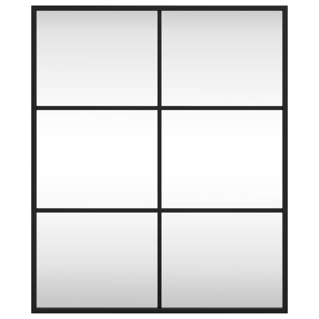 Wall Mirror Black 50x60 cm Rectangular Iron