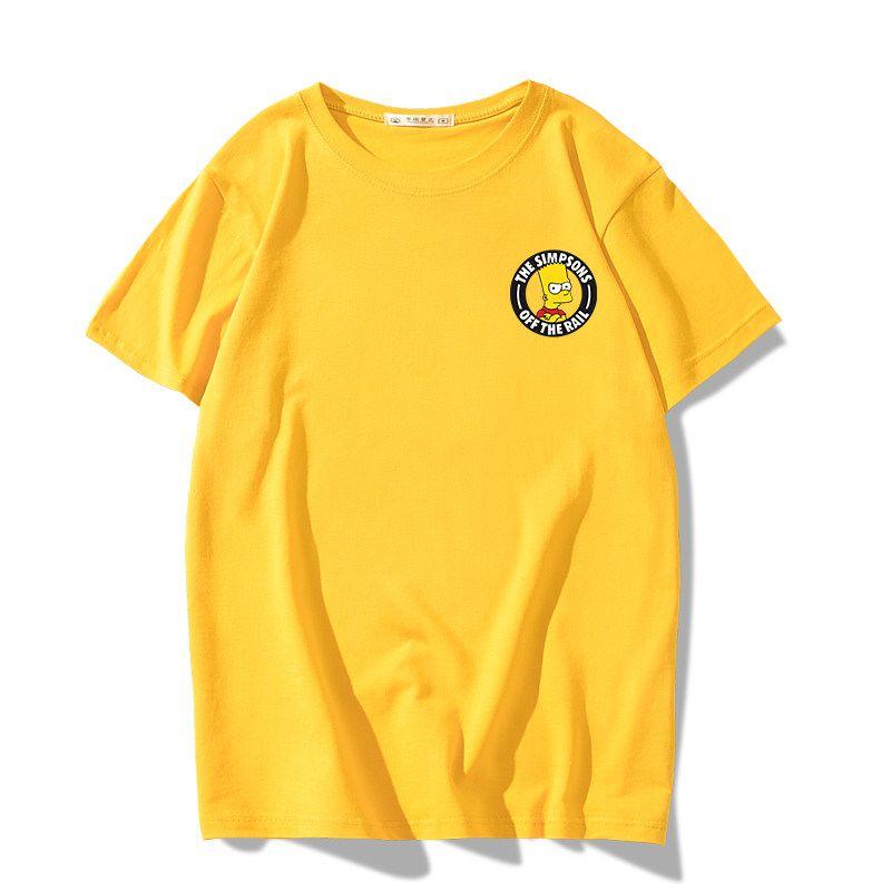 Fashion Disney Cartoon Simpson Oversized Tshirt Summer Blouses Ladies Unisex White Tees Tops Short Sleeve Blouses Women YK Tshirt
