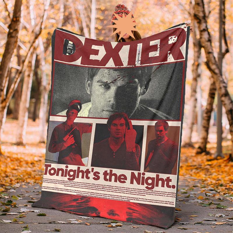 Dexter Flannel Blanket Soft Warm All-Season Throw, Design for Camping, Car Travel, Hiking Sofa, Bed, Office Perfect Gift for Parties
