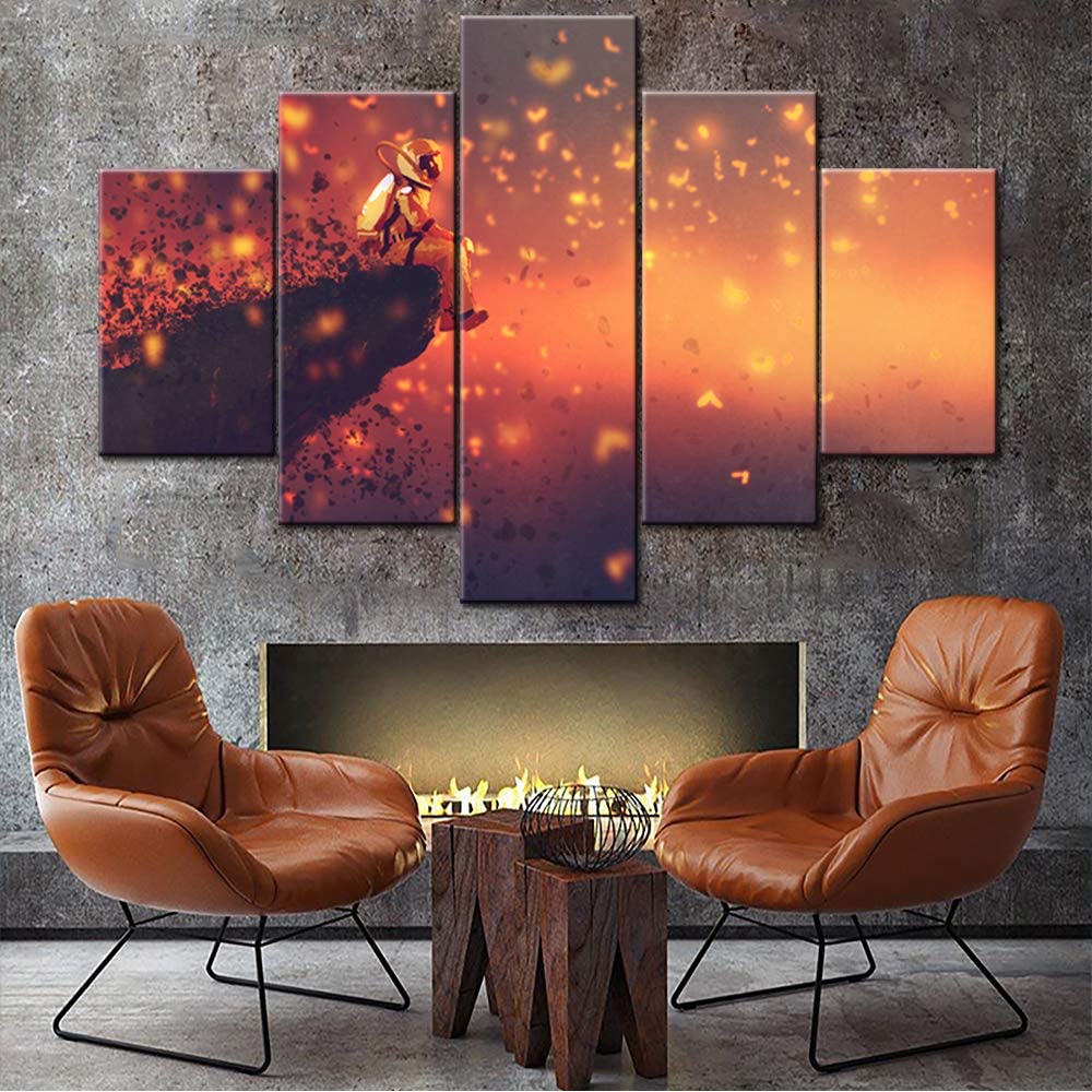 

5 шт., родные картины астронавта, космонавт, 5 шт., фотографии, настенный постер, домашний декор, без рамки, 5 панелей, декор комнаты, абстрактный