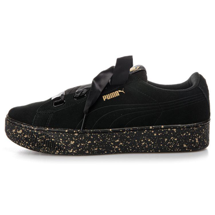 

Puma Кроссовки женские Vikky Platform Ribbon Retro Casual Sneakers Черно-золотые 366815-01 37