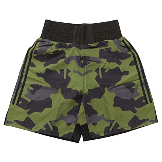 

adidas Pro Camouflage Boxing Trunks ADISMB03 camo Boxing Trunks Training Pants for Muay Thai and Kickboxing // (X-Small, Green)