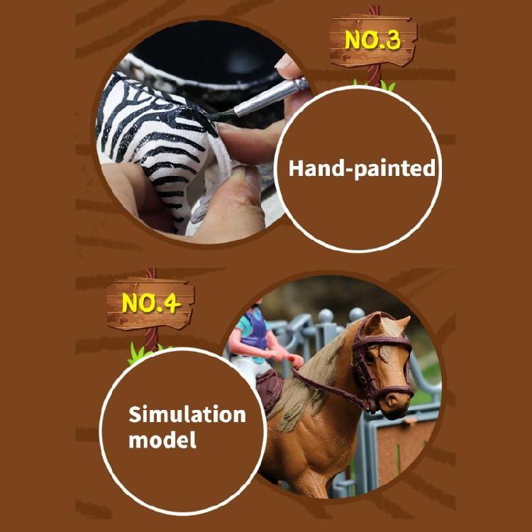 Imaginative Horse Stable Pretend Play Set Detailed Animal Models Grooming Accessories For Kids Educational Development