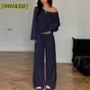 IHUASU Women's Fashion Casual Long Sleeve Pants Suits