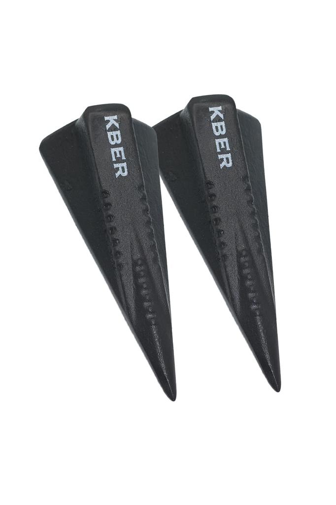 KBER Wedges (Featured On Hirunandesu) - Firewood Wedges, Axe, Splitting Wedges for Wood Stoves, Fireplaces, and Camping (Black Diamond, Set of 2)