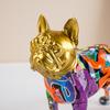 Resin Colorful Standing French Bulldog Resin Statue Pet Dog DIY Crafts Desktop Animal Figurines Home Bar Living Room Decoration
