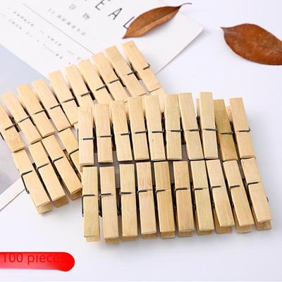 Bamboo Wooden Clothesline Clips: Strong, Windproof, Small, and Ideal for Drying Quilts and More.