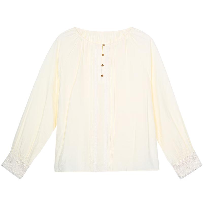 BETU Women s Elegant Lace Long Sleeve Blouse XS