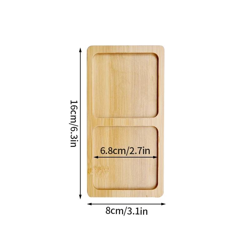 Bamboo Tray Irregular Flower Pots Multifunctional  Wood Saucer Kitchen Decorative Wooden Plate Coffee Cup Coaster Food Cake Mat